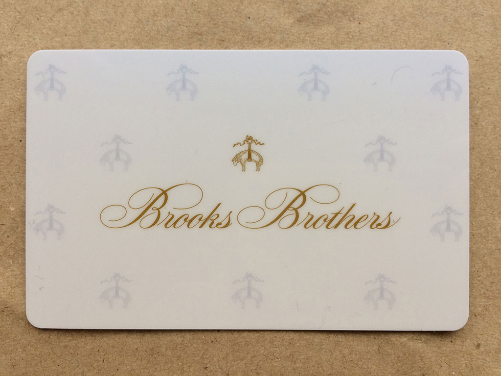 Brooks Brothers Card 券面表面です